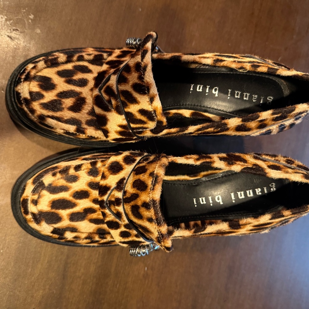 Gianni Bini Dyed Calf Hair Leopard Print Women Shoes size 9.5M - Picture 7 of 10